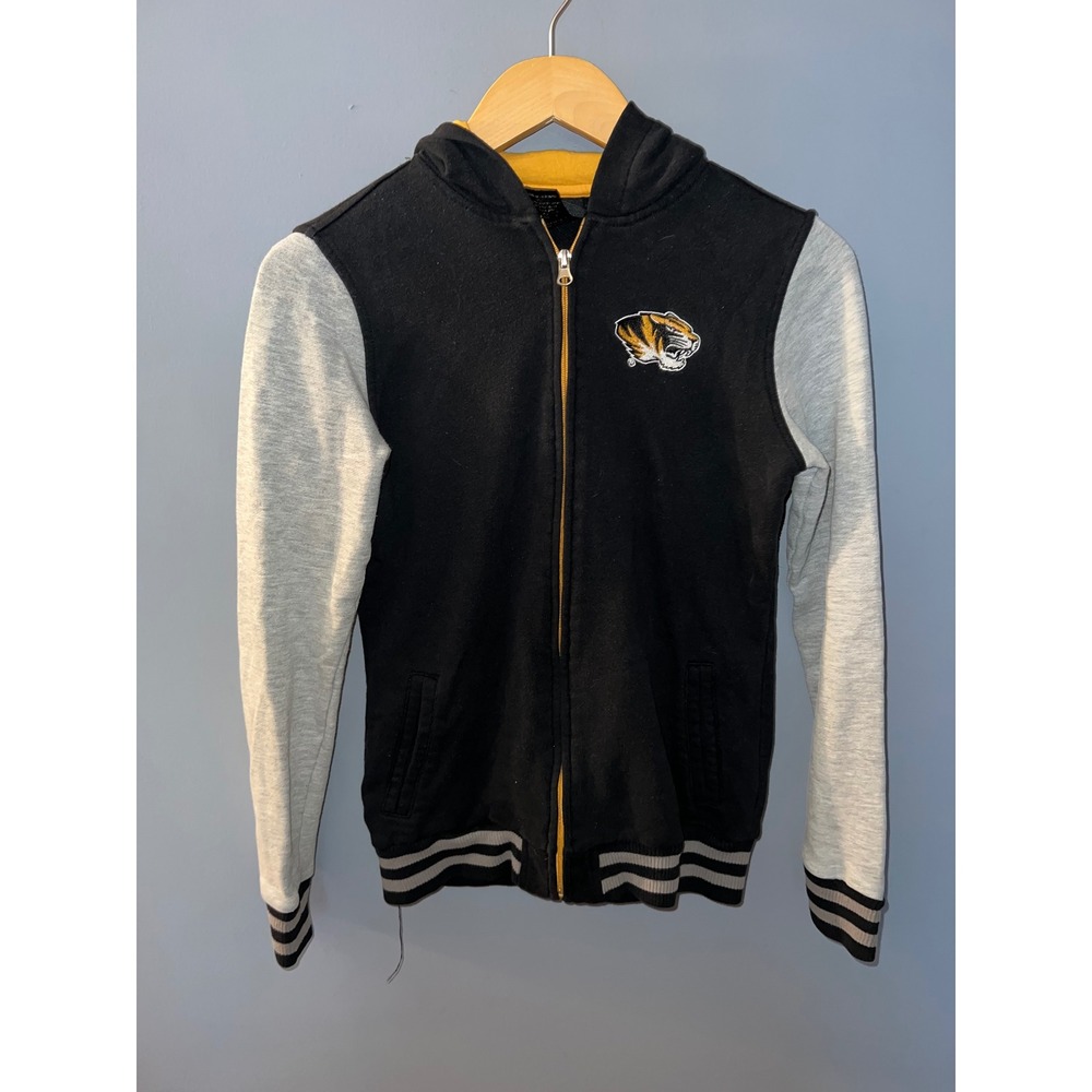 Gen2 Mizzou Tigers Full Zip Hoodie Varsity Jacket Black Grey Gold Women Small